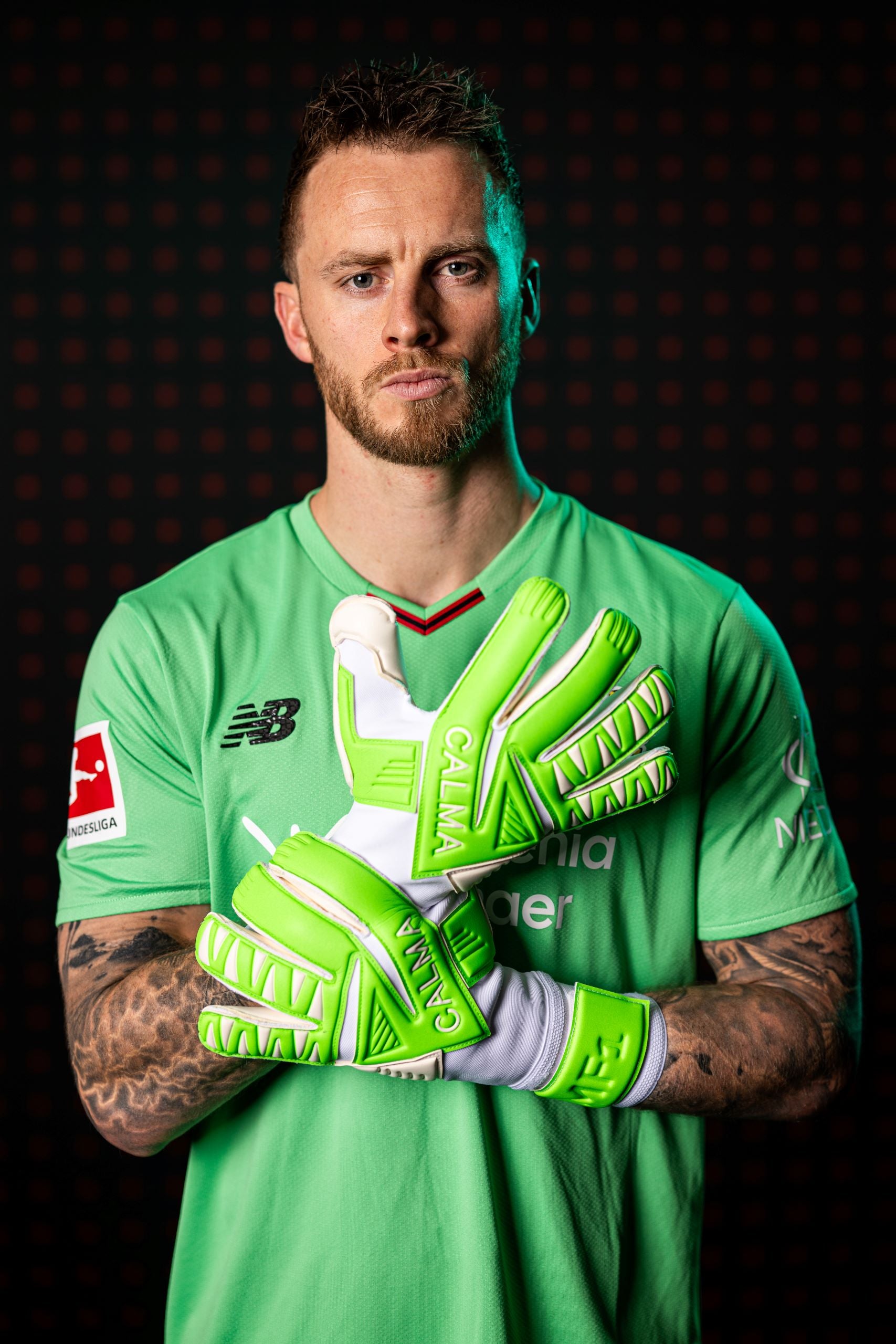 Profi Border Green Goalkeeper Gloves
