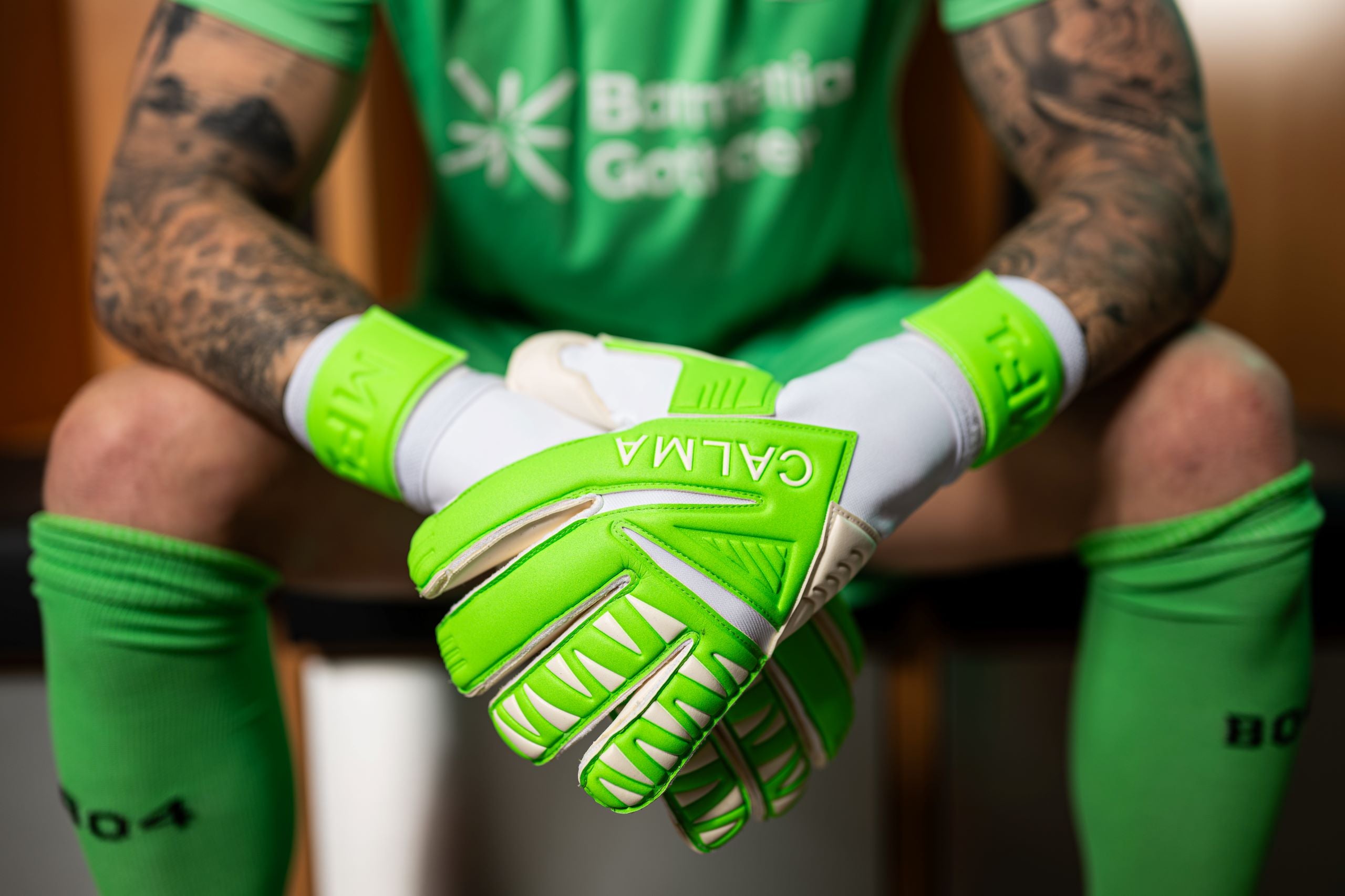 Profi Border Green Goalkeeper Gloves